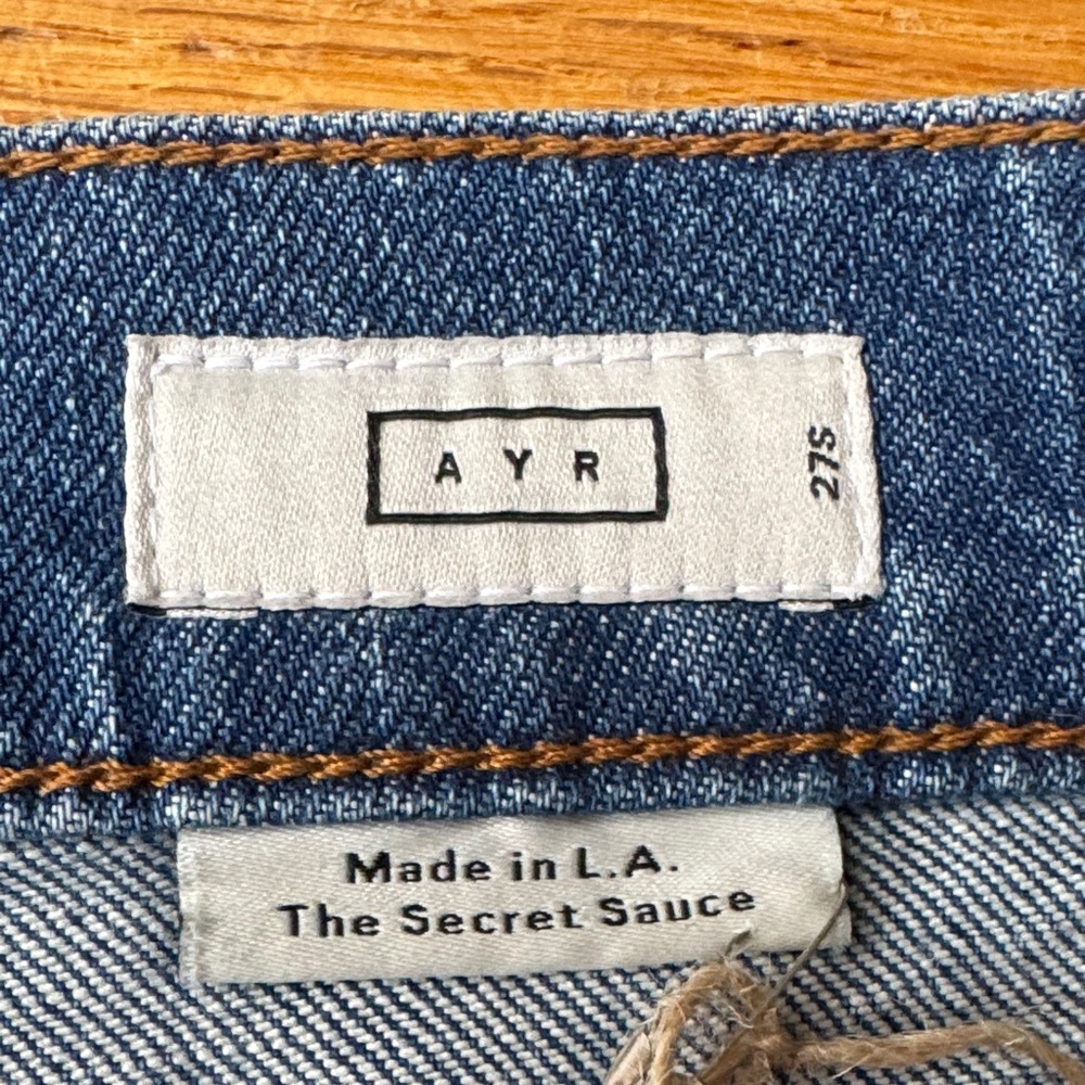 AYR secret Sauce Straight-Leg Jeans in Dark Blue Wash - Picture 2 of 3